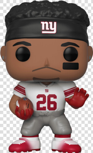 42871 Nfl S6 Saquonbarkley W Pop Web   Saquon Barkley Funko Pop  HD Png Download