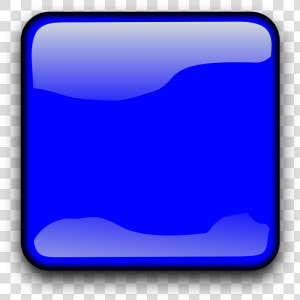 Transparent Button Clipart   Transparent Blue Square Button  HD Png Download