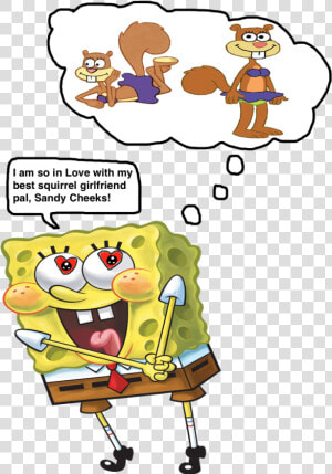 Sandy From Spongebob   Love Spongebob And Sandy  HD Png Download