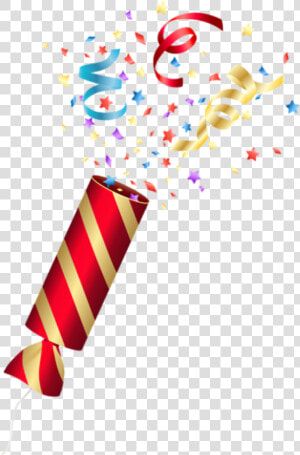 Imagem De Festa Confetes De Aniversário   Transparent Background Party Popper Png  Png Download