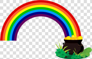 Notes From A Novice Primary Music Leader   Cartoon Rainbow With Pot Of Gold  HD Png Download