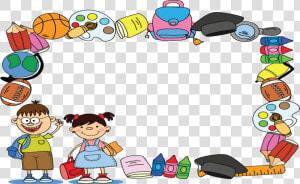 Kindergarten Clipart Certificate   School Kids Border Design  HD Png Download