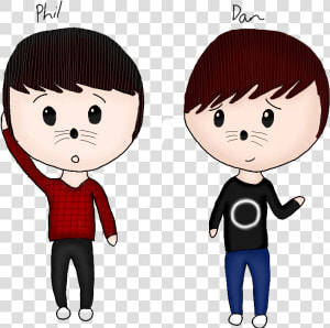 Draw Cartoon Dan And Phil  HD Png Download