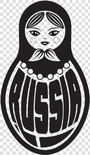 Russian Doll Silhouette   Matryoshka Doll Black And White Png  Transparent Png