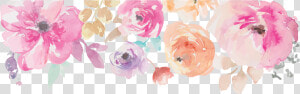 Watercolor Flower Border Png   Png Download   Pink Flower Border Png  Transparent Png