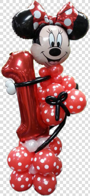 Minnie Mouse Holding Number   Minnie Mouse Number 1 Balloon  HD Png Download