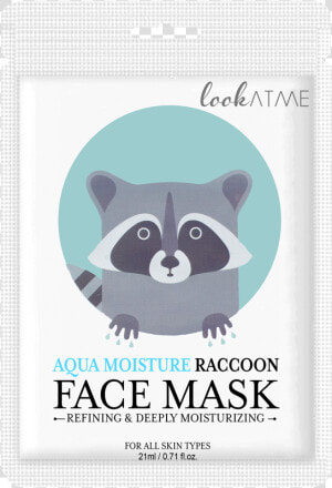 Look At Me Aqua Moisture Raccoon Face Mask  HD Png Download