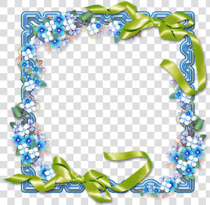 Фото  Автор Bzikolya На Яндекс   Blue And White Flowers Icons Frame  HD Png Download