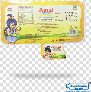 Amul Is The Leading Brand In India For Its Food Products   Amul Butter 100g Price  HD Png Download