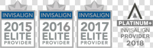 Invisalign Elite Provider Logos   Invisalign Platinum Provider 2017  HD Png Download