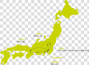 Top Sights Japan Map  HD Png Download