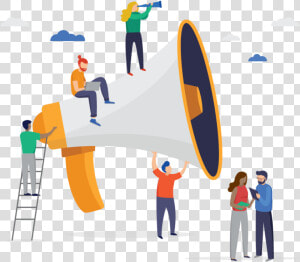 Megaphone   Refer A Friend Illustration  HD Png Download