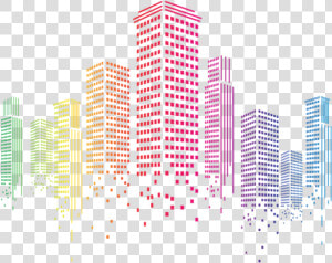 Download Multlored Buildings Decor Clipart Png Photo   Burbank  Transparent Png