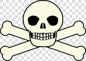 Free Vector Smiling Skull   Skull Head And Bones  HD Png Download