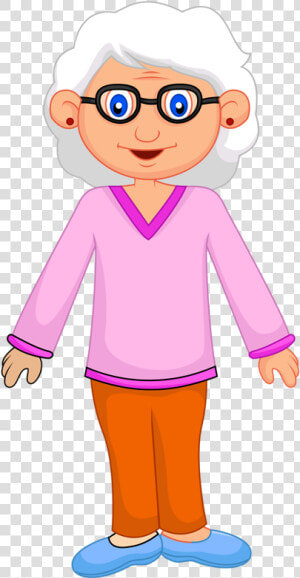 White Hair Grandma Clipart  HD Png Download