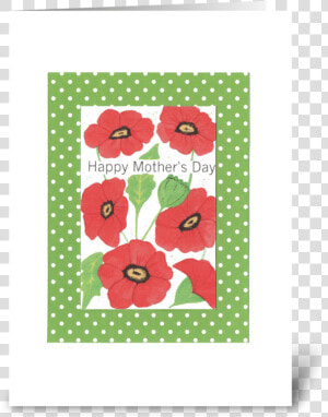 Red Poppy Mother S Day Greeting Card   Greeting Card  HD Png Download