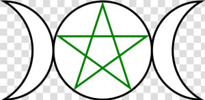 Triple Goddess Pentagram   Elemental Wicca Symbols  HD Png Download