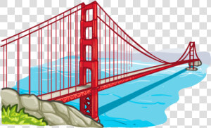 Transparent Stone Bridge Clipart   San Francisco Bridge Clipart  HD Png Download