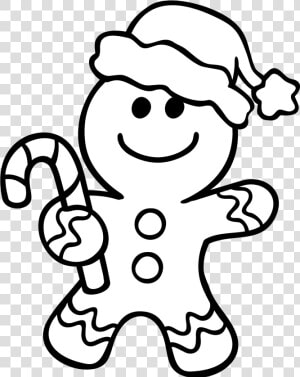 Gingerbread Man Coloring Pages   Christmas Coloring Gingerbread Man  HD Png Download