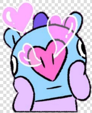  mang  army  bt21  pony  bts Cute  heart   Bt21 Transparent Background Mang  HD Png Download