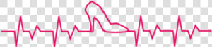  heartbeat  heels  girly  pink   Line Art  HD Png Download