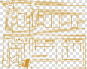 Tamper Cafe   Storefront Illustration  HD Png Download