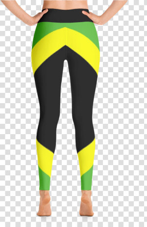 Jamaican Flag Yoga Leggings   Tights  HD Png Download