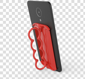 Red 4 Finger Side Open With Phone Trans   Smartphone  HD Png Download