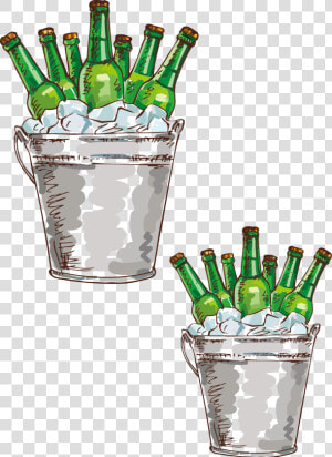 Transparent Beer Bottle Clip Art   Beer Bucket Clip Art  HD Png Download