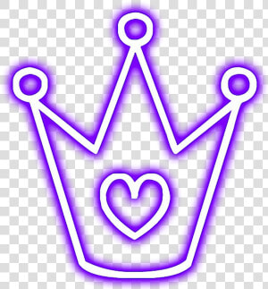 Crown Glowing Violet Purple Love Cute Neon   Neon Queen Crown Png  Transparent Png