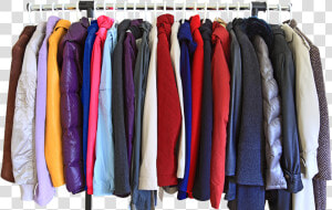 An Assortment Of Coats   Coat Rack With Coats  HD Png Download