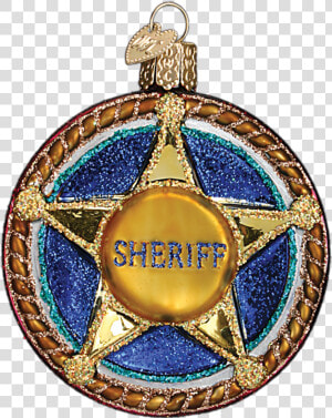 Old World Christmas Sheriff Badge Glass Ornament  Owc old   Sheriff Christmas  HD Png Download