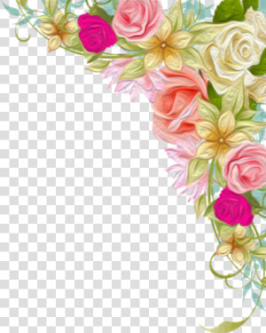  ftestickers  flowers  corner  border  springcolors   Flowers Corner Border Png  Transparent Png