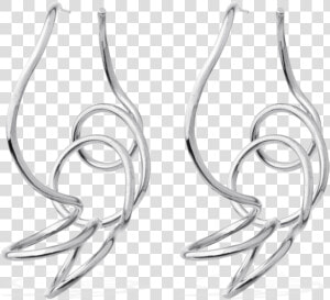 Completedworks Silver Earrings Fossil Whale 0 1   Figure Drawing  HD Png Download