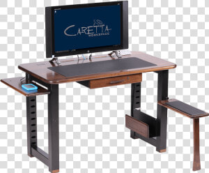 Small Desk With Shelves Altra Cherry And Black Small   Computer Table Printer Png  Transparent Png