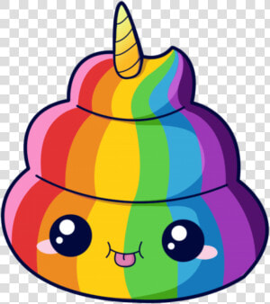 Emoji Unicorn Kawaii Stickers Transparent Png Emoji   Rainbow Poop Emoji  Png Download