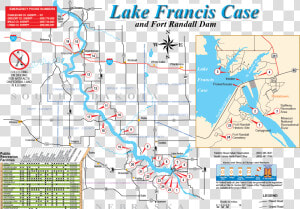 Fort Randall Recreation Brochure Maps   Lake Francis Case On Us Map  HD Png Download