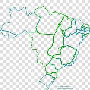 Brazil Political Map Outline  HD Png Download