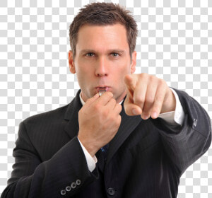 Businessman Png Image   Person Blowing A Whistle  Transparent Png