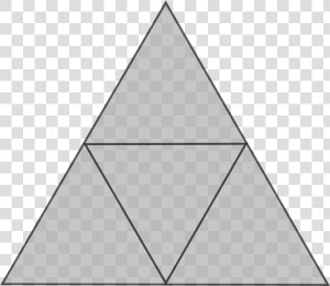 Triangle Cut Into Quarters  HD Png Download