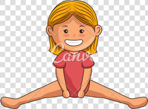 Clip Art Girl Gymnast   Cartoon  HD Png Download