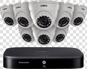 2k Super Hd 8 channel Security System With Eight 2k   Six Camera Home Security System  HD Png Download