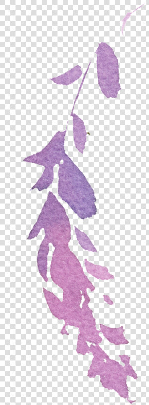 Hand Painted Purple Watercolor Leaves Png Transparent   Watercolor Leaf Png Purple  Png Download