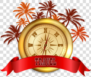 And Palm Trees Travel Png Vector Ⓒ   Maleta De Viaje Vectorial  Transparent Png