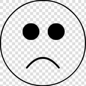 Smiley Emoticon Face Black And White Clip Art   Sad Face Clip Art Black And White  HD Png Download