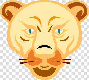 Transparent Angry Lion Png   Mountain Lion Cartoon Face  Png Download