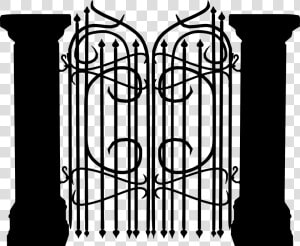 Visual Arts symmetry monochrome Photography   Gate Silhouette Png  Transparent Png