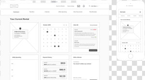 Dashboard Responsive Wireframes  HD Png Download