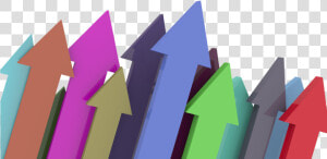 A Group Of Colored Arrows Pointing Up   Arrows Up  HD Png Download