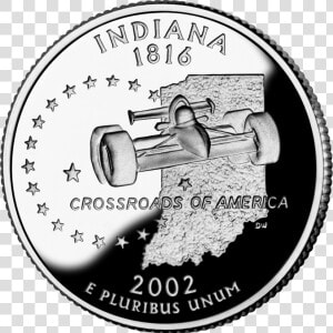 2002 In Proof   Indiana State Quarter  HD Png Download